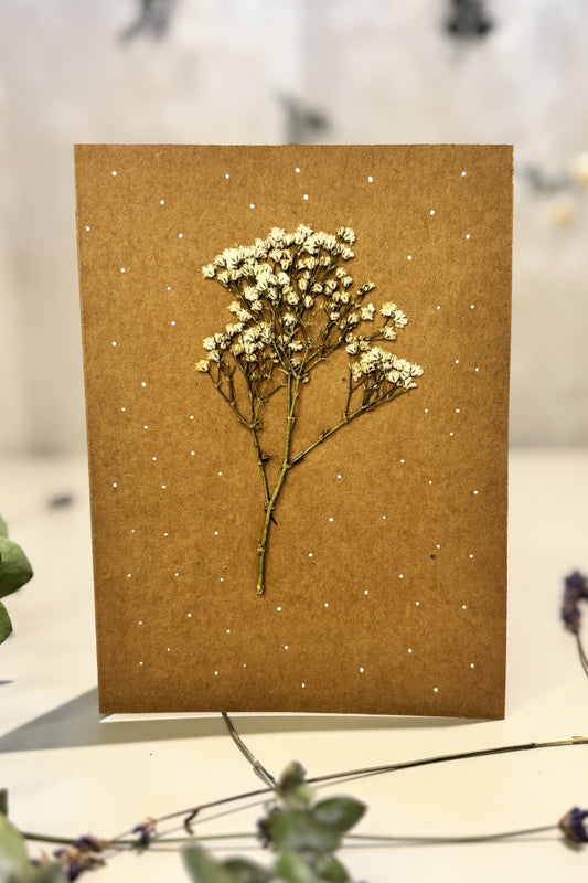 Carte de souhaits artisanale