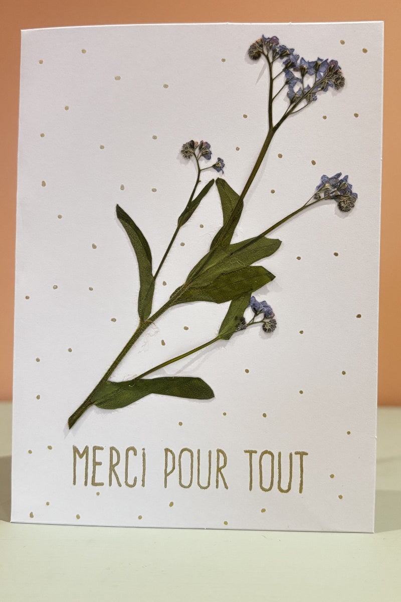 Carte de souhaits artisanale
