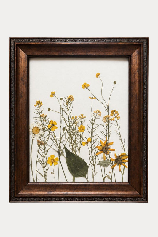 Cadre vintage | Fleurs pressées