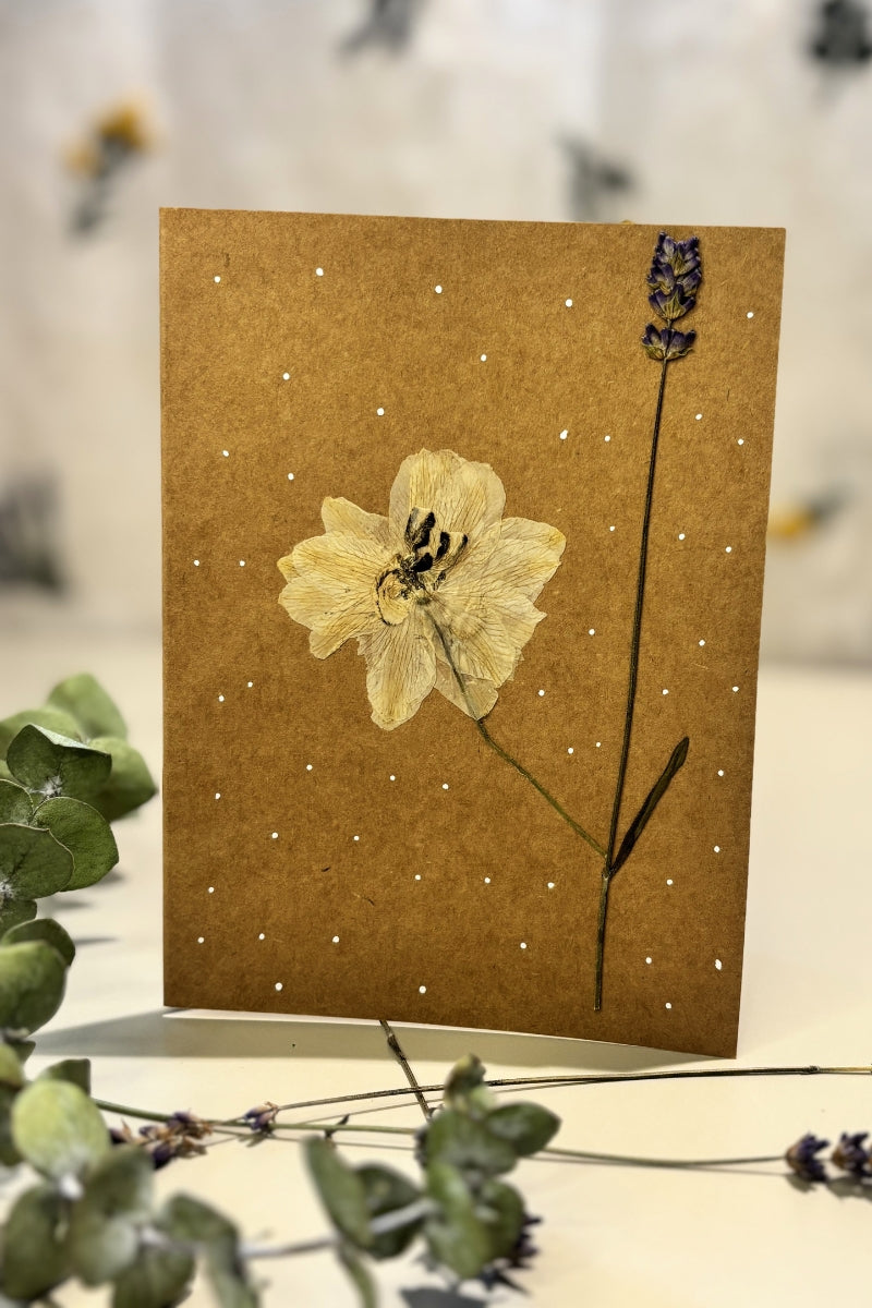 Carte de souhaits artisanale
