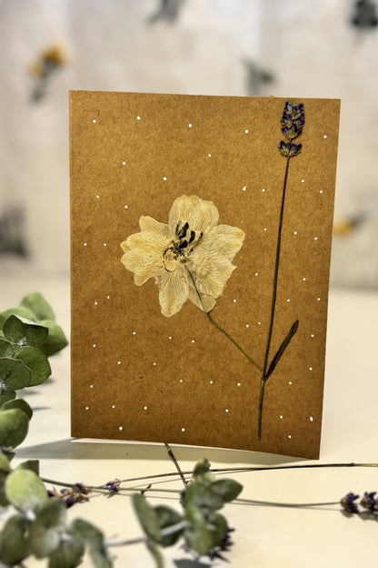 Carte de souhaits artisanale