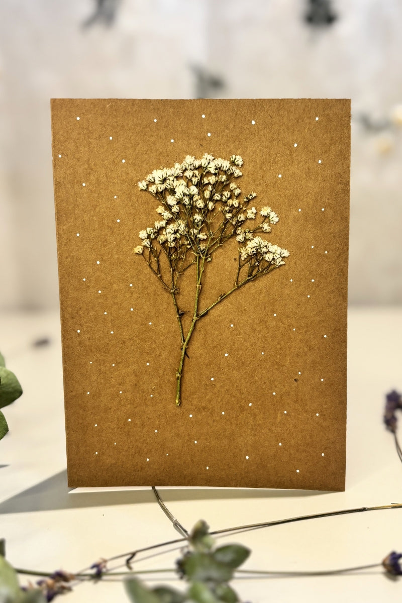 Carte de souhaits artisanale