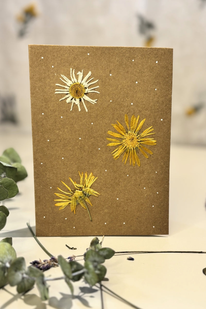 Carte de souhaits artisanale