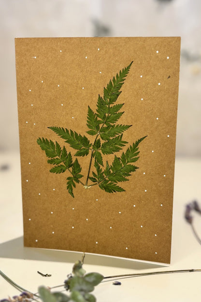 Carte de souhaits artisanale
