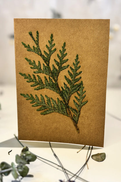 Carte de souhaits artisanale