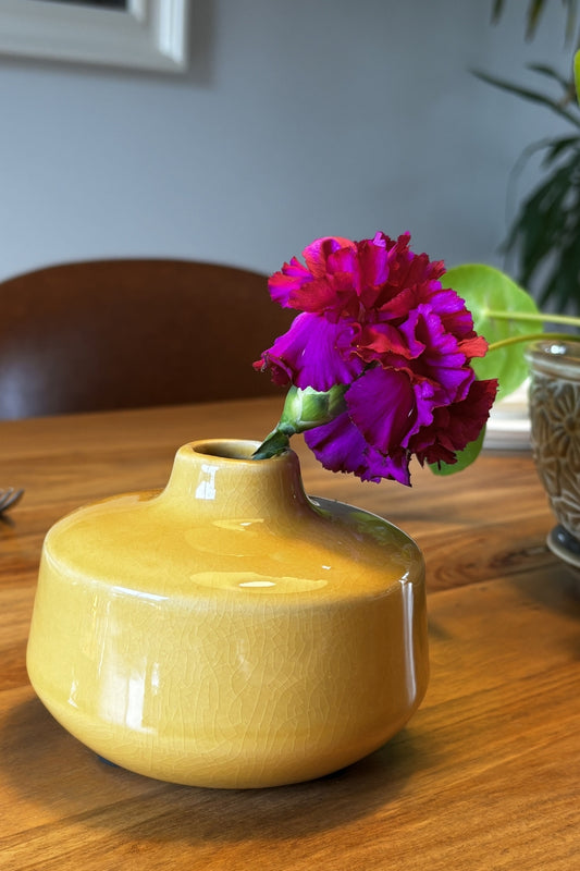 Vase soliflore jaune