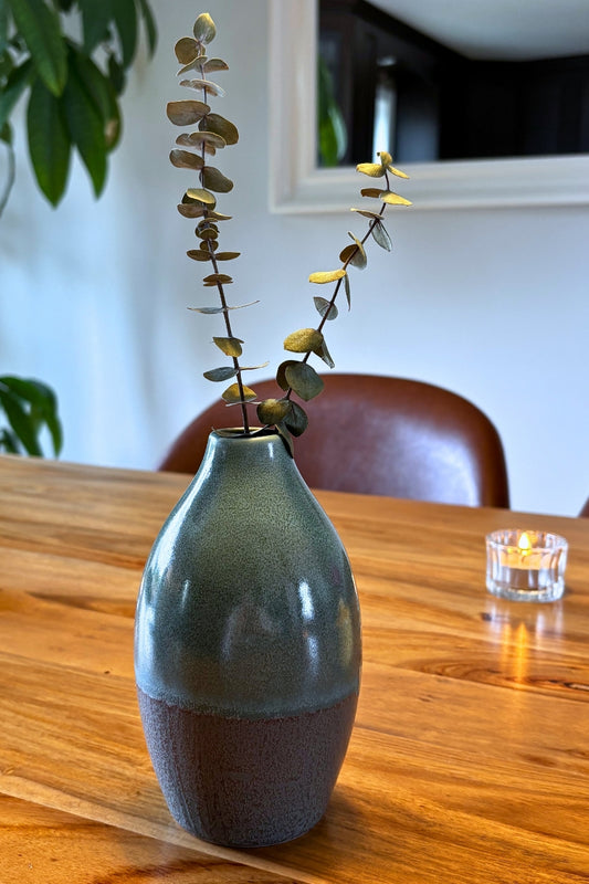 Vase soliflore gris-bleu