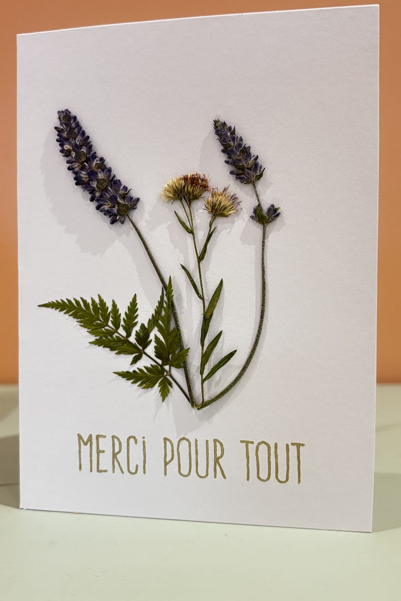 Carte de souhaits artisanale
