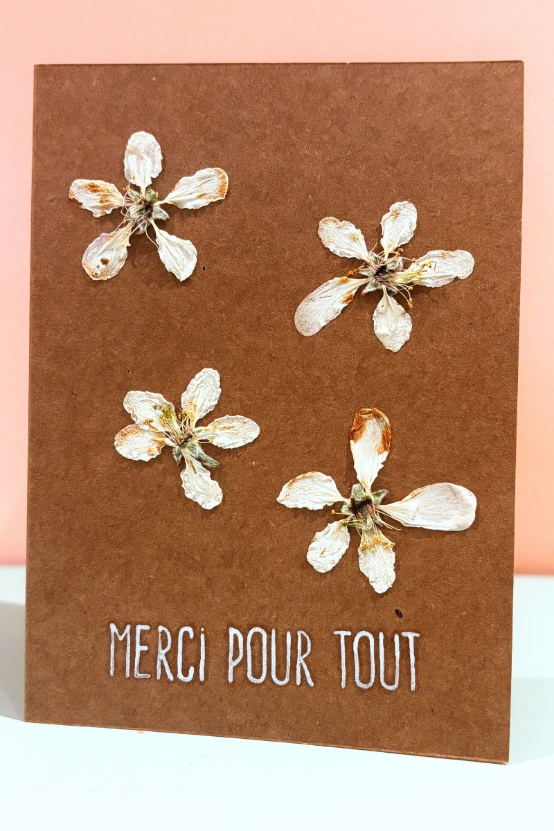 Carte de souhaits artisanale