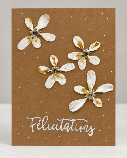 Carte de souhaits artisanale