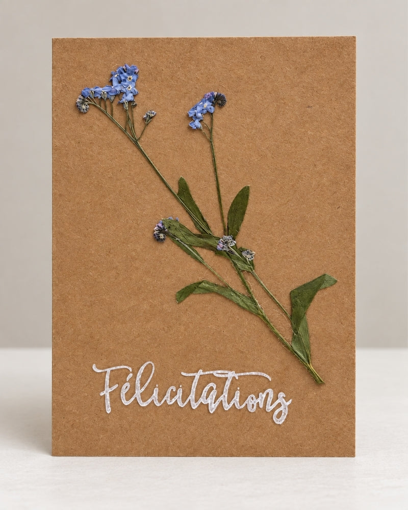 Carte de souhaits artisanale