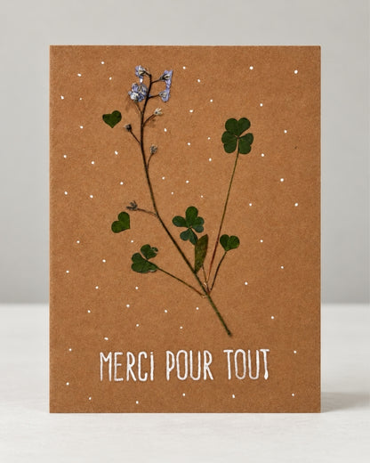Carte de souhaits artisanale