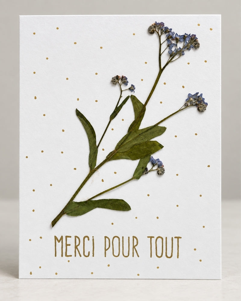 Carte de souhaits artisanale