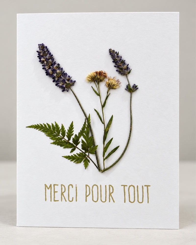 Carte de souhaits artisanale