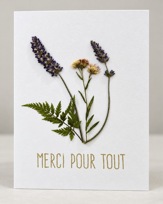 Carte de souhaits artisanale